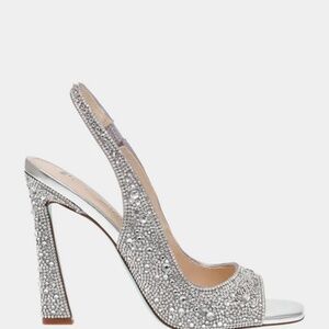 Betsey Johnson Silver SB-Mina, Size 8